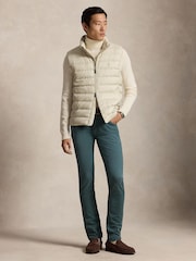 Polo Ralph Lauren Natural Woven Puffer Gilet - Image 1 of 3
