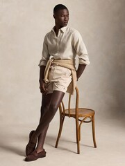 Polo Ralph Lauren Natural Long Sleeve Linen Shirt - Image 5 of 5