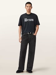 AllSaints Black Snare Short Sleeve Crew Neck T-Shirt - Image 2 of 8