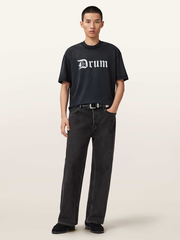 AllSaints Black Snare Short Sleeve Crew Neck T-Shirt - Image 2 of 8