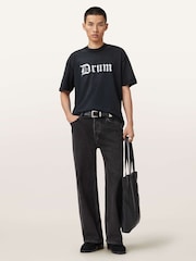 AllSaints Black Snare Short Sleeve Crew Neck T-Shirt - Image 5 of 8