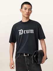 AllSaints Black Snare Short Sleeve Crew Neck T-Shirt - Image 6 of 8