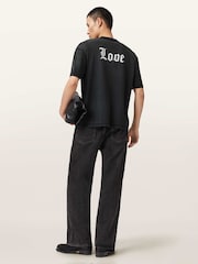 AllSaints Black Utopia Short Sleeve Crew Neck T-Shirt - Image 6 of 9