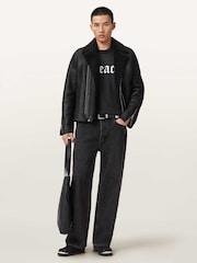 AllSaints Black Utopia Short Sleeve Crew Neck T-Shirt - Image 8 of 9