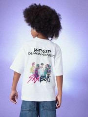 Bijela - KPOP majica s natpisom "Hunter na demone" (6-16god.) - Slika 2 od 7