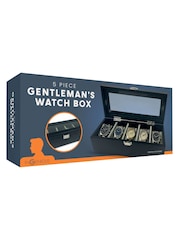 MenKind 5 Piece Black InGenious Watch Box Trendy Storage With Clear Lid - Image 5 of 5