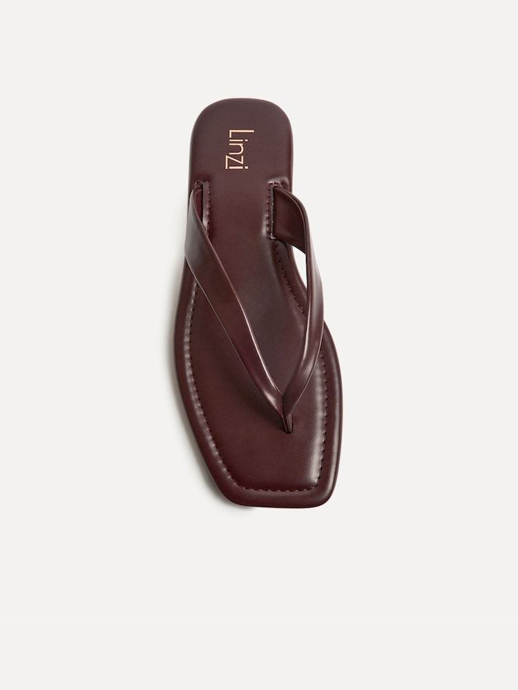 Linzi Red Element Toe Post Flat Sandals - Image 6 of 6