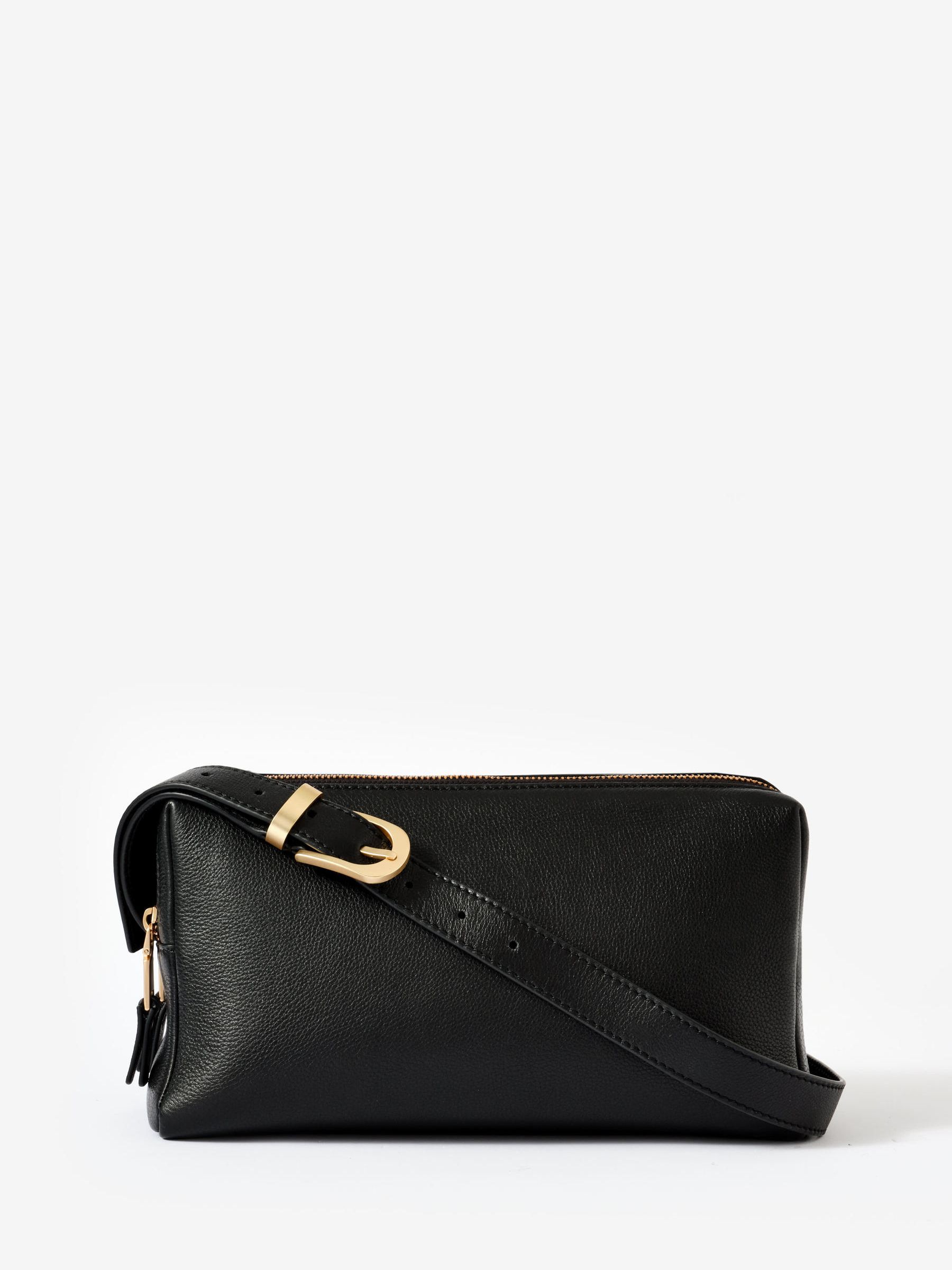 Buy Mint Velvet Black Safi Leather Shoulder Bag from Next Luxembourg