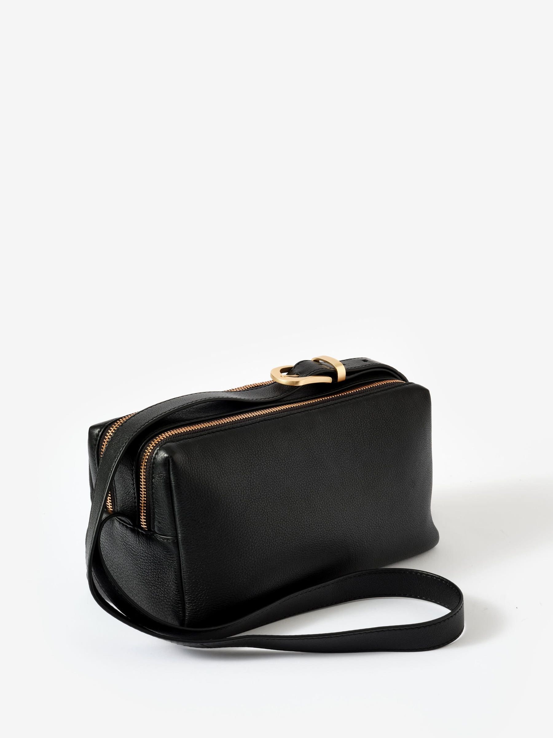 Buy Mint Velvet Black Safi Leather Shoulder Bag from Next Luxembourg