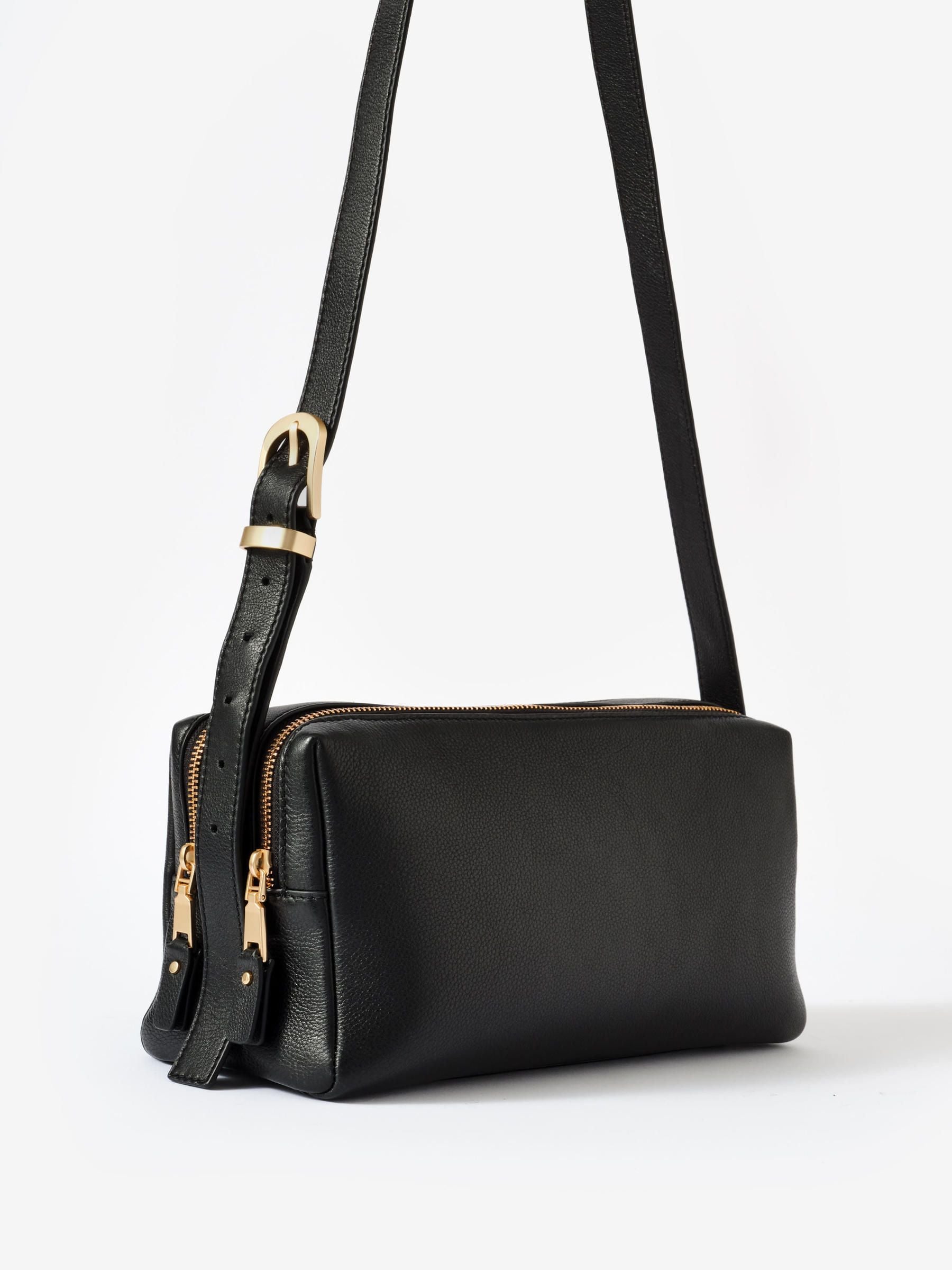 Buy Mint Velvet Black Safi Leather Shoulder Bag from Next Luxembourg