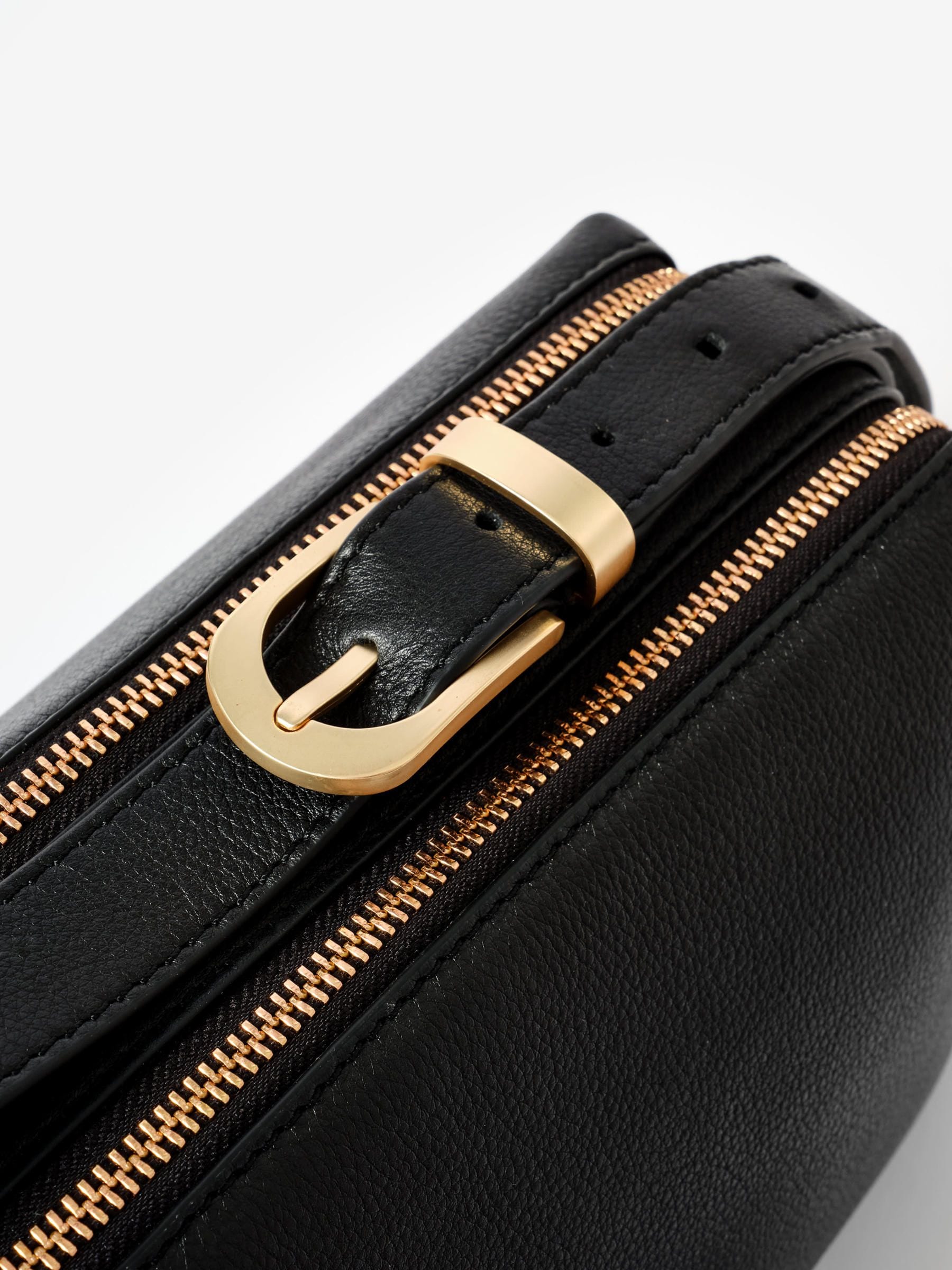 Buy Mint Velvet Black Safi Leather Shoulder Bag from Next Luxembourg