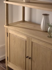 Mid Natural Moreton Oak Veneer Shelf - Image 4 of 8