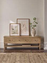 Mid Natural Moreton Oak Veneer TV Unit - Image 1 of 8