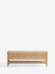 Mid Natural Moreton Oak Veneer TV Unit - Image 5 of 8
