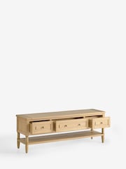 Mid Natural Moreton Oak Veneer TV Unit - Image 6 of 8