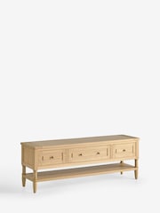 Mid Natural Moreton Oak Veneer TV Unit - Image 7 of 8