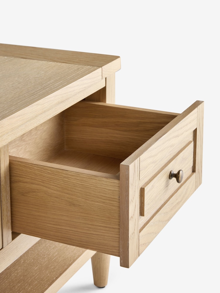 Mid Natural Moreton Oak Veneer TV Unit - Image 8 of 8 Mid Natural Moreton Oak Veneer TV Unit - Image 8 of 8