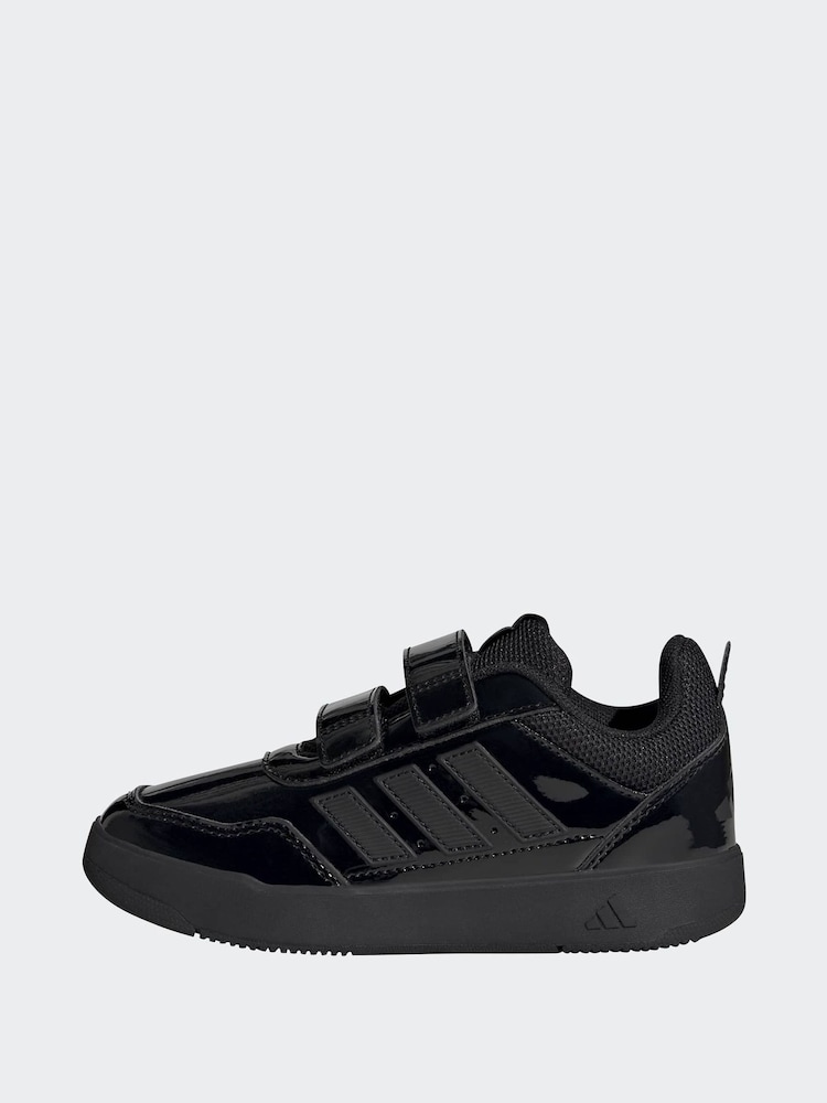adidas Patent Black Hook and Loop Tensaur Kids Trainers - Image 2 of 8 adidas Patent Black Hook and Loop Tensaur Kids Trainers - Image 2 of 8