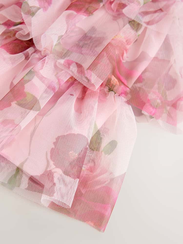 Baker by Ted Baker Ponte Wrap-Over Floral Mesh Tier Dress - Image 13 of 13 Baker by Ted Baker Ponte Wrap-Over Floral Mesh Tier Dress - Image 13 of 13