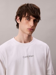 Calvin Klein White Long Sleeve Relaxed Logo Crew Neck T-Shirt - Image 5 of 6