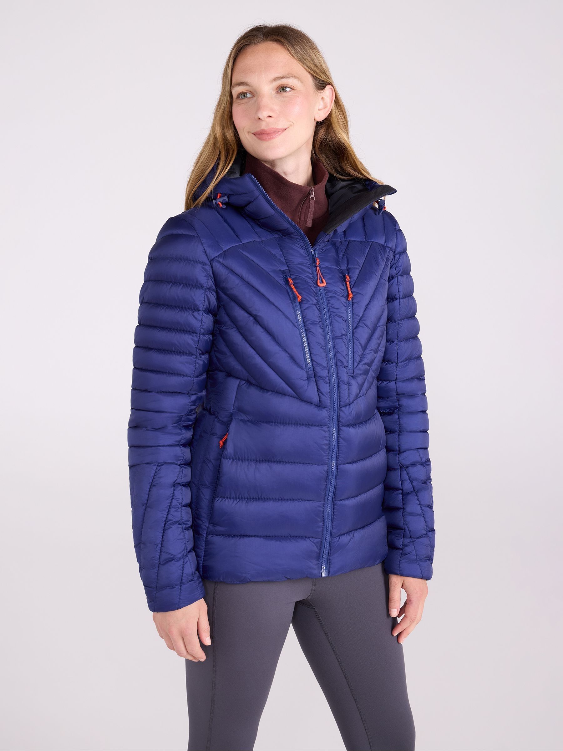 Mountain Warehouse Women's 'Sky' Warm Water Resistant Adjustable Hood Full Zip Outdoor Jacket in Bright Blue | Size: 24 - Image 3