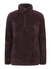 Mountain Warehouse Dark Brown Teddy Half-Zip Fleece - Image 1 of 5