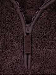Mountain Warehouse Dark Brown Teddy Half-Zip Fleece - Image 5 of 5