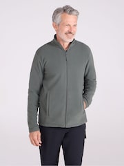 Verde - Mountain Warehouse Raso Full Zip Fleece - Imagen 1 de 9