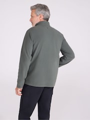 Verde - Mountain Warehouse Raso Full Zip Fleece - Imagen 3 de 9