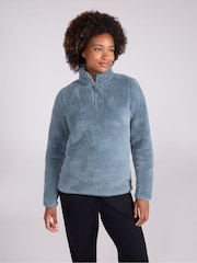 Mountain Warehouse Green Teal Teddy Half-Zip Fleece - Image 1 of 10