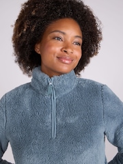 Mountain Warehouse Green Teal Teddy Half-Zip Fleece - Image 3 of 10