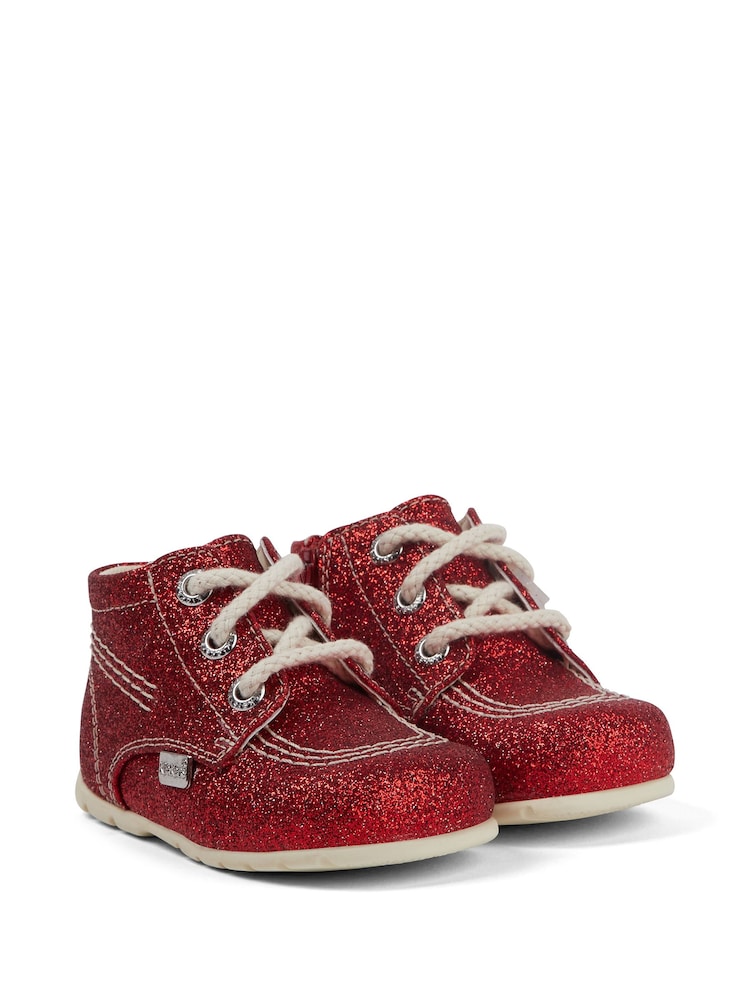 Kickers Red Kick Hi Glitter Boots - Image 5 of 5 Kickers Red Kick Hi Glitter Boots - Image 5 of 5