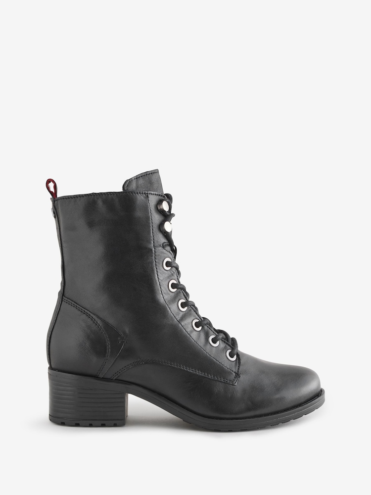 Moda in Pelle Black Chrome Bezzy Lace Up Casual Boots - Image 1 of 5