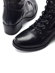 Moda in Pelle Black Chrome Bezzy Lace Up Casual Boots - Image 4 of 5