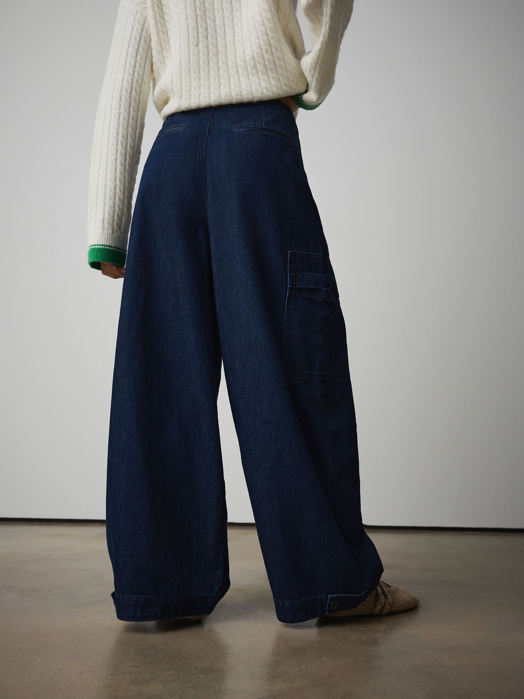 Buy Indigo Blue Balloon Cargo Jeans from the Next UK online shop