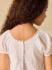 White Short Sleeve Blouse (3-16yrs) - Image 3 of 8