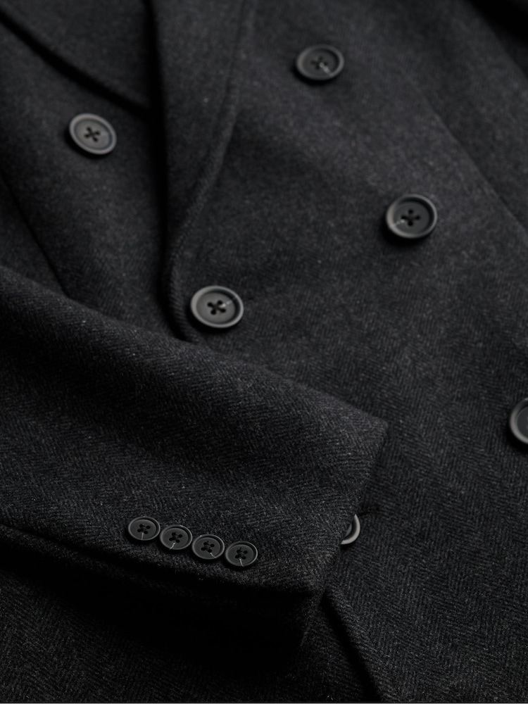 Superdry Black Merchant Town Coat - Image 7 of 7