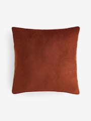 Orange 59 x 59cm Matte Velvet Contrast Pipe Cushion - Image 4 of 5