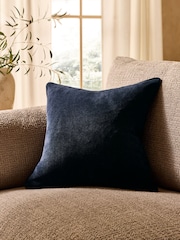 Navy 45 x 45cm Soft Velour Cushion - Image 1 of 4