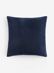 Navy 59 x 59cm Soft Velour Cushion - Image 4 of 4