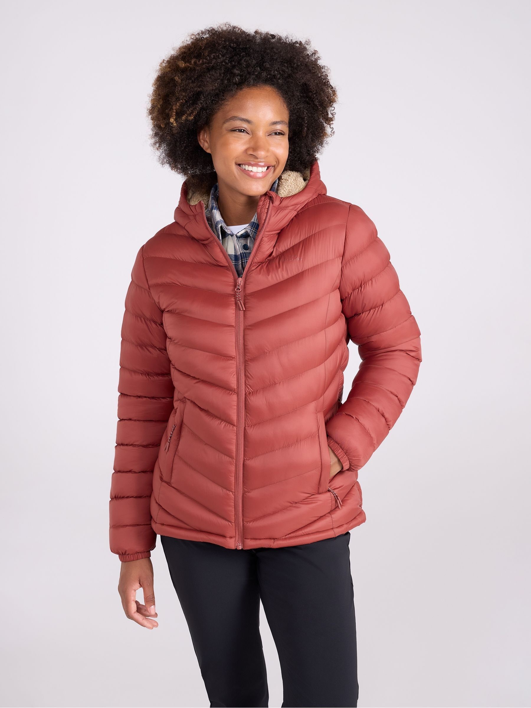 Buy Mountain Warehouse Orange Seasons Womens Fur Lined Padded