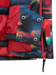 Mountain Warehouse Red Mogal Printed Fleece Lined Snow Ski Jacket - Image 7 of 7
