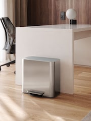 simplehuman Brushed Silver 15l Mini Pedal bin - Image 1 of 8