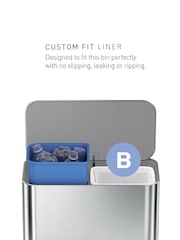 simplehuman Brushed Silver 15l Mini Pedal bin - Image 7 of 8