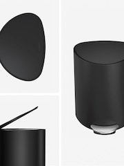 simplehuman White 6l Semi-Round Bathroom Pedal Bin - Image 3 of 8