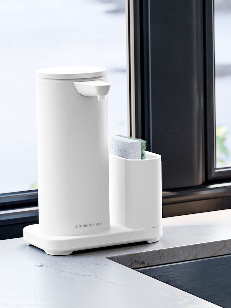 simplehuman White 414Ml Rechargeable Sensor Soap Pump Dispenser With Caddy - Image 1 of 7 simplehuman White 414Ml Rechargeable Sensor Soap Pump Dispenser With Caddy - Image 1 of 7