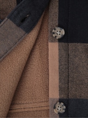 Animal Brown Seth Fleece Bonded Shacket - Image 4 of 4