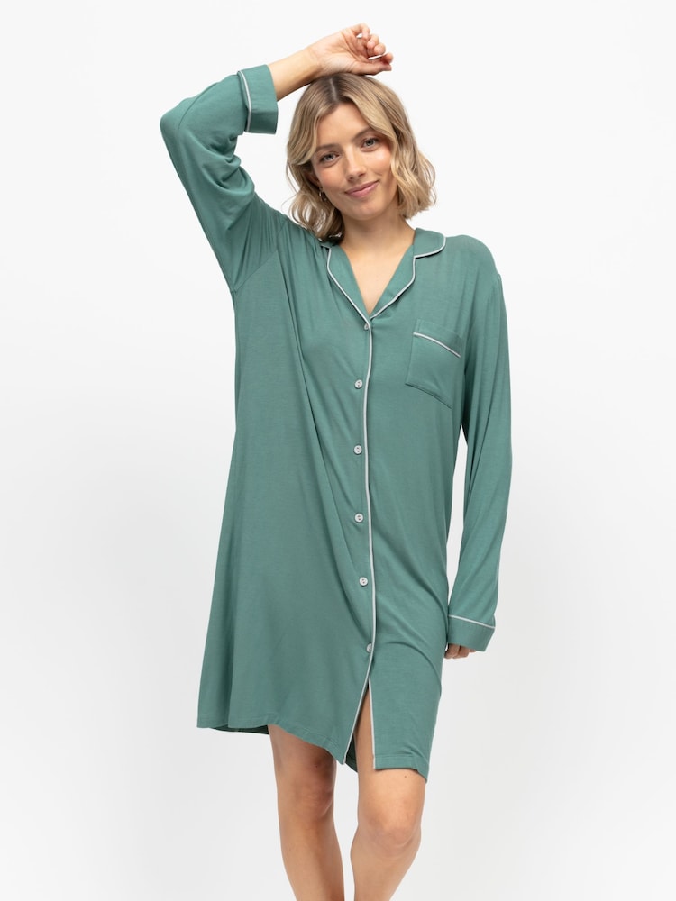 Cyberjammies Green Revere Jersey L/Slv Nightshirt - Image 1 of 4 Cyberjammies Green Revere Jersey L/Slv Nightshirt - Image 1 of 4