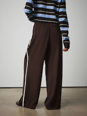 Marron chocolat rayé - Pantalon ample à dos élastique - Image 3 de 6