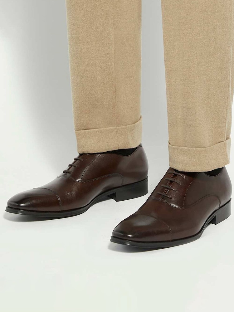 Dune London Brown Solver Oxford Shoes - Image 1 of 6